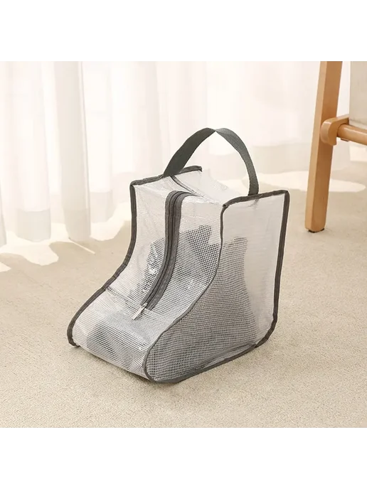 Нет бренда Чехол для обуви Grey Long, серый, ПВХ, серый, фото 3