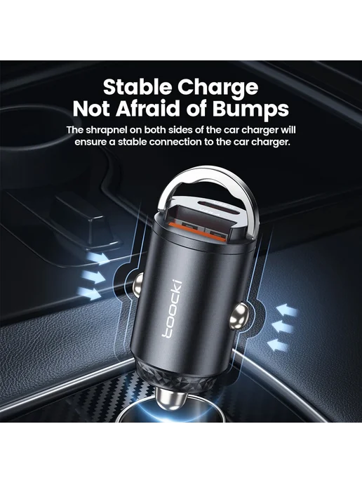 Toocki Автомобильное Зарядное Устройство 33W Mini PD QC3.0 С, 33 Вт, фото 5