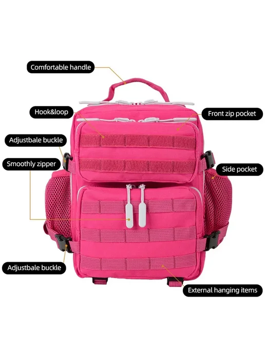 ORtactic 9L Нейлоновый Тактический Рюкзак Черный, Черный, Bl, 9 л, розовый, фото 4