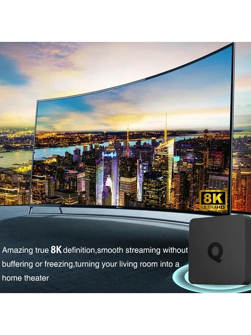 UOSU Android 16 Smart TV Box Q1 64 128 ГБ AU Plug, 4G 32G, 128 ГБ, 4 г, фото 5