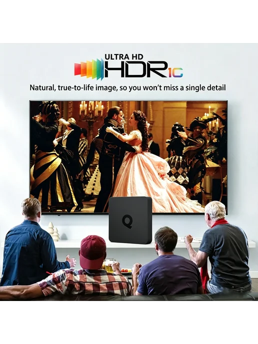 UOSU Android 16 Smart TV Box Q1 64 128 ГБ UK Plug, 8G 128G K, 128 ГБ, 8 г, фото 6