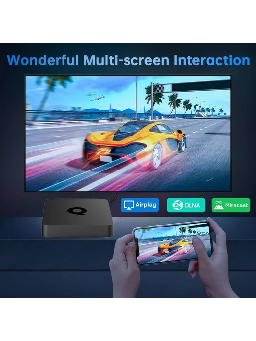 UOSU Android 16 Smart TV Box Q1 64 128 ГБ UK Plug, 8G 128G K, 128 ГБ, 8 г, фото 7