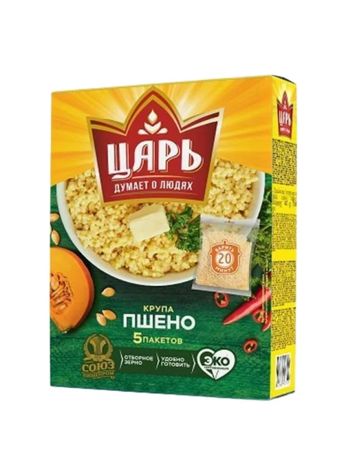 Царь Крупа пшено в варочных пакетиках, 400 г, 400 г