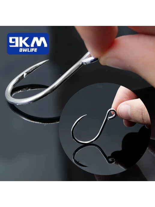 9KM DWLIFE Рыболовный крючок 1 0, Size1 0, Gap 15mm, 50 PCs, 50 шт, фото 6