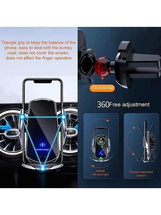 Нет бренда Q3 Smart Sensor Автомобильное беспроводное зарядное устройст, вариант, фото 5