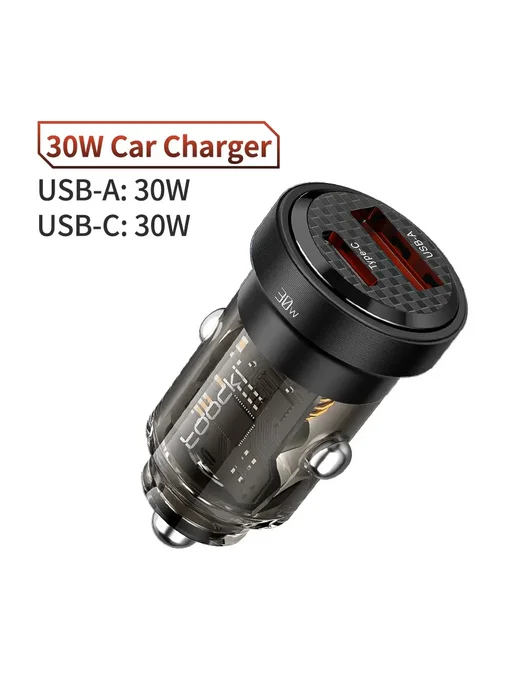 Toocki Автомобильное Зарядное Устройство 33W 5A QC PD 3.0 SC, 33 Вт