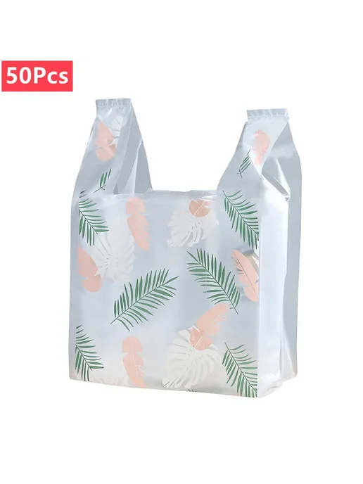 Нет бренда Пластиковые пакеты для продуктов 50 шт. L 25x42cm, 50 шт, в упаковке 251 г, фото 2