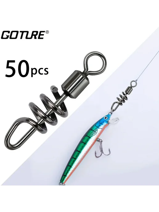 Goture Вертлюги из нержавеющей стали для рыбалки 50 шт. Size, 50 шт