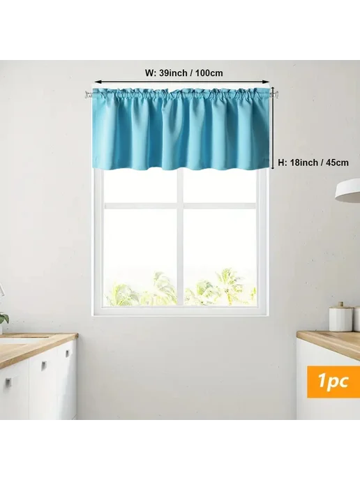 Black Ant Однотонные шторы из полиэстера 1 Panel W100xH45cm, черный, в упаковке 162 г, фото 3