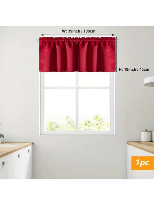 Black Ant Однотонные шторы из полиэстера 1 Panel W132xH45cm, черный