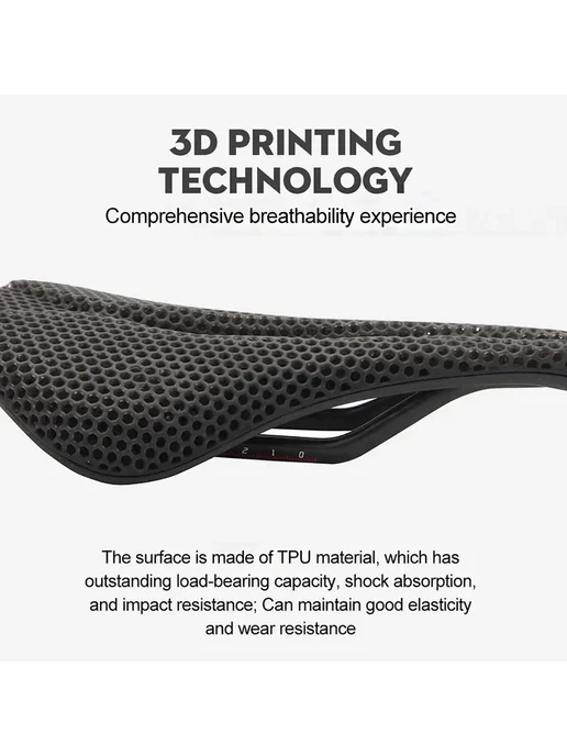 BUCKLOS 3D Печать Велосипедное Седло Углеродное 3D-2, черный, фото 4