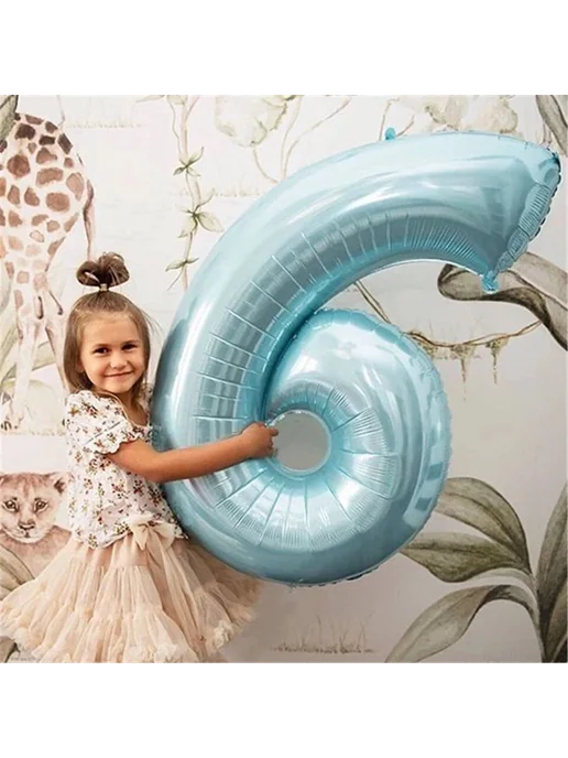 EACH PARTY Розовые цифры из фольги 40 см, форма 2, розовый, фото 3