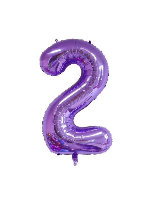 EACH PARTY Фольгированные цифры 40 см радуга, фиолетово-зелёные EACH P, зеленый, фото 4