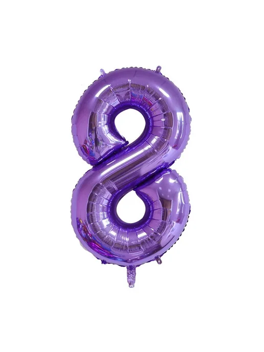 EACH PARTY Фольгированные цифры 40 см радуга, фиолетово-зелёные EACH P, зеленый, фото 5