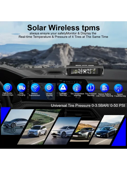 Нет бренда Система Контроля Давления В Шинах Автомобиля (TPMS) На Солне, вариант, фото 4