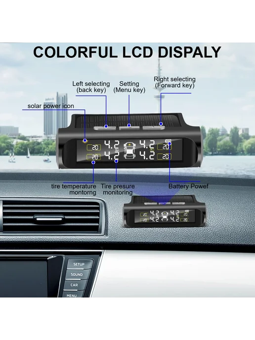 Нет бренда Система Контроля Давления В Шинах Автомобиля (TPMS) На Солне, вариант, фото 6