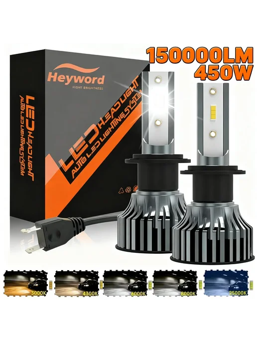 Heyword Автомобильные Светодиодные Лампы 150000lm 450W Для Ф, 450 Вт, фото 2