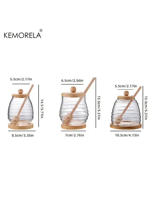 KEMORELA Банка для меда стеклянная 400мл, 400 мл, фото 7