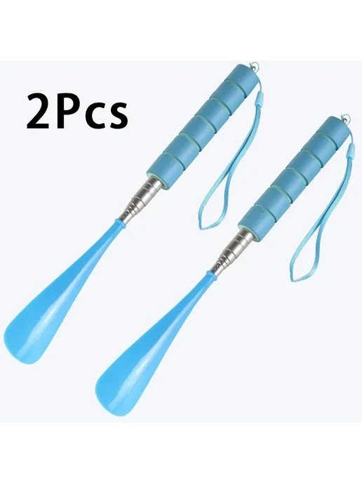 Нет бренда Раздвижная ложка для обуви, 30-71 см, Blue-2pcs, синий