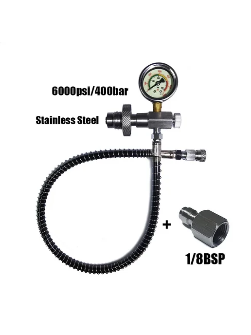 BAZUKA Адаптер заправки HPA DIN G5 8 15inch Hose BSP QD, черный, фото 2