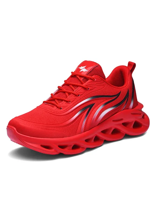PARUSM Кроссовки мужские спортивные легкие, амортизирующие вязаные, красный, фото 2