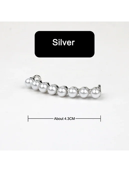 SMATLELF Металлические шнурки украшение жемчуг y7Silver, серебристый