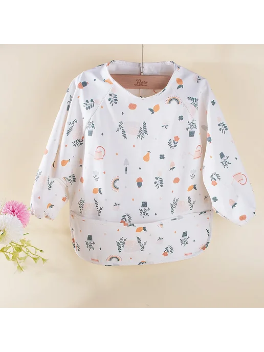 Нет бренда Детский фартук с длинными рукавами BIAI, Style E, водонепроницаемый St