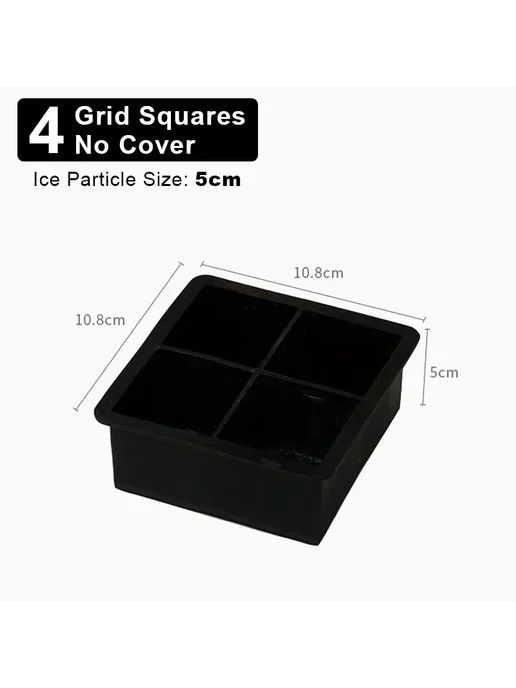 Нет бренда Силиконовые формы для льда Black+Decker 4 Grids, черный