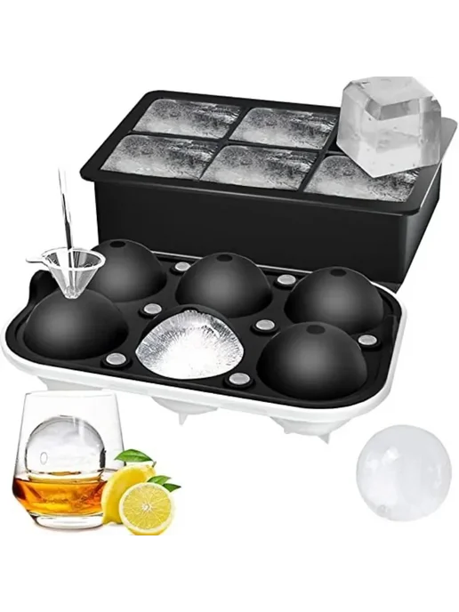 Нет бренда Силиконовые формы для льда Black+Decker 4 Grids, черный, фото 4