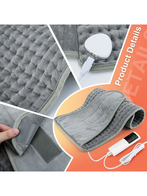 AFDEAL Электрическая грелка для талии EU Plug(220-240V), серый, фото 5