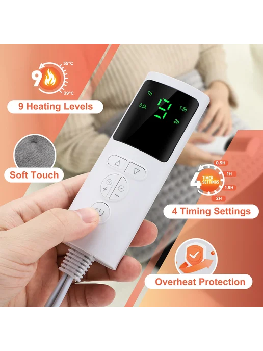 AFDEAL Электрическая грелка для талии EU Plug(220-240V), серый, фото 6