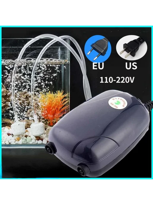 Нет бренда Мини-компрессор для аквариума RS290 РС390 5W With Accessorie, 5 Вт, фото 3