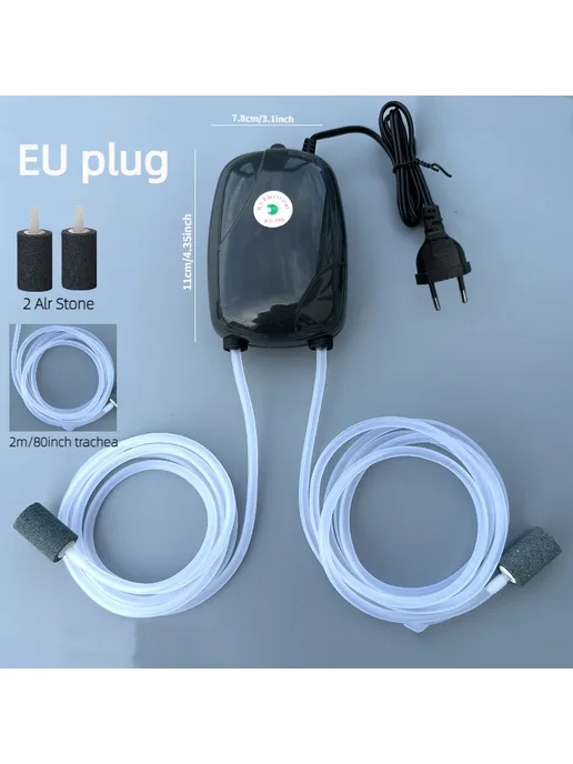 Нет бренда Мини-компрессор для аквариума RS290 РС390 3W With Accessorie, 3 Вт, фото 2