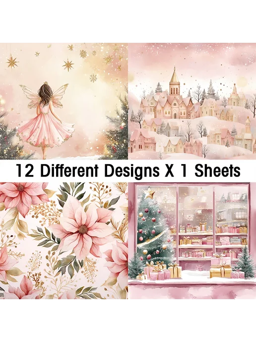 Нет бренда Розовый блокнот для скрапбукинга 12 Sheet A, розовый, фото 3