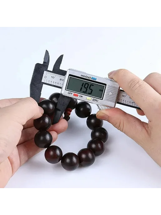 Нет бренда Пластиковый штангенциркуль 0-150 мм black silver, черный, фото 7