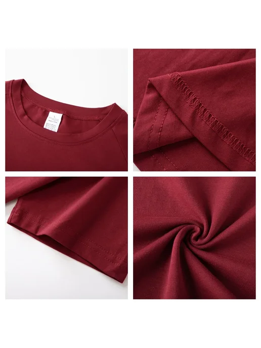 YOUONGWEAR Мужская Хлопковая Однотонная Футболка Для Фитнеса С Коротким, синий, фото 6