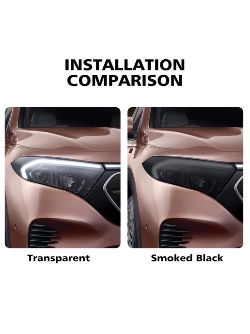 Нет бренда Защитная пленка для фар Mercedes Benz EQA EQB EQC, дымчато-ч, вариант, фото 6