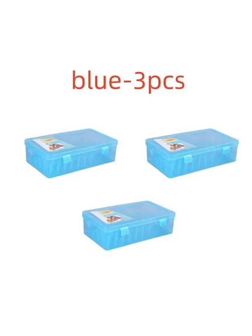 Нет бренда Ящик для хранения ниток на 42 слотов 97930-blue-3pcs, синий, в упаковке 740 г