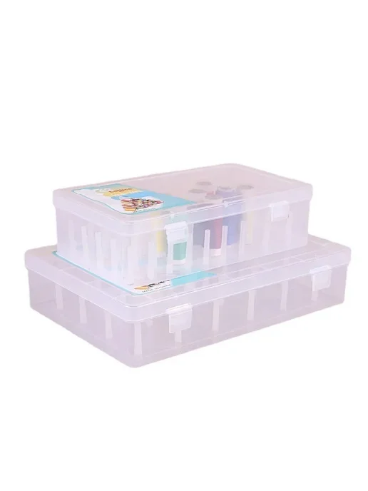 Нет бренда Ящик для хранения ниток на 42 слотов 97930-blue-3pcs, синий, в упаковке 380 г, фото 3