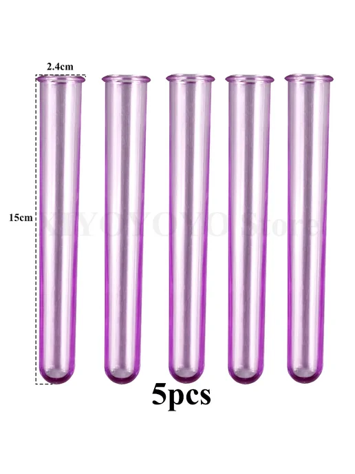 UDOCOOL Набор из 5 акриловых ваз для цветов Purple Long 5pcs, 5 шт