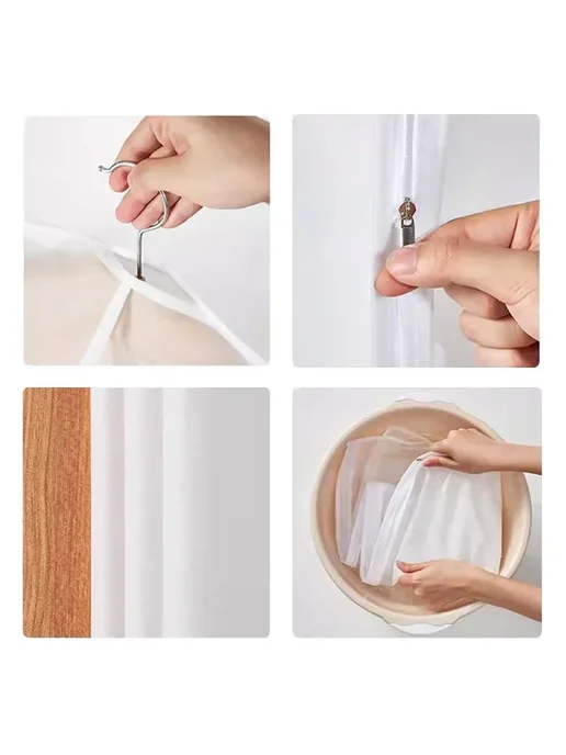 Нет бренда Прозрачный чехол для одежды PEVA 5PCS, 60x80cm, 3 шт, фото 6