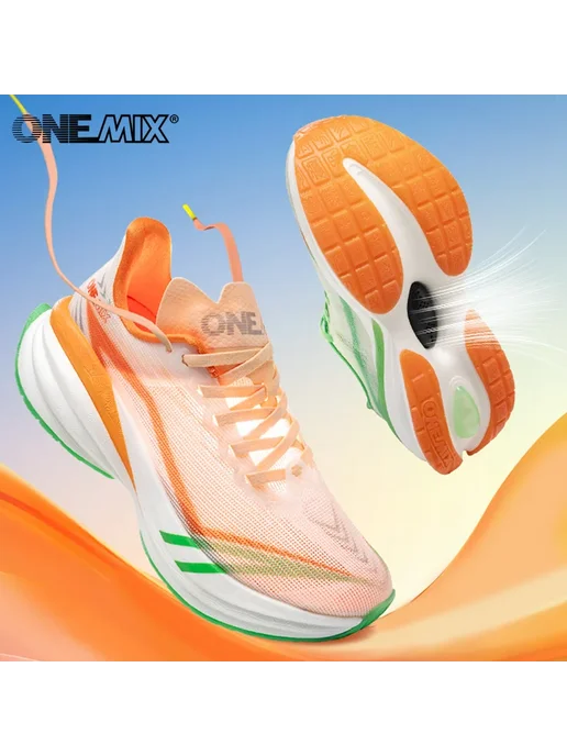 Onemix Кроссовки 2026 для мужчин летне-осенние, легкие, быс, розовый, фото 2