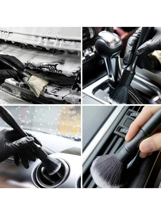 kkjoy Набор Из 3 Щеток Для Автодетейлинга Мягкие Синтетические Ще, красный, фото 4