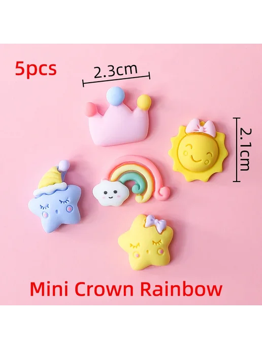 Нет бренда Розовый кролик-топпер для торта 5PCS MINI, 5 шт