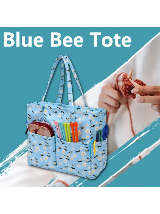 Нет бренда Портативная сумка для хранения пряжи New Bee Розовый, Rose G, розовый, фото 2