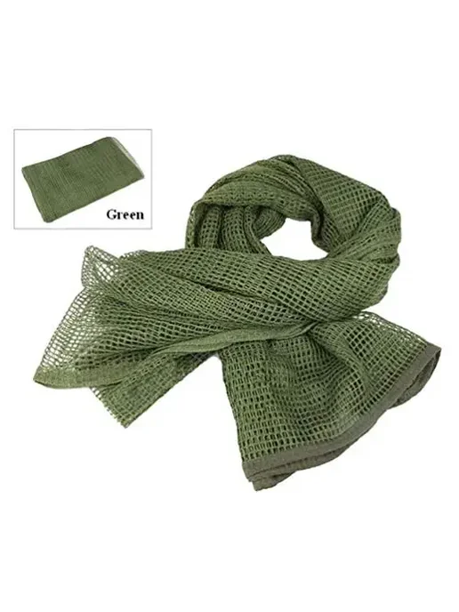 CLUSGO Зеленый камуфляжный шарф-сетка 75x35 дюймов, Color GR, 75x35
