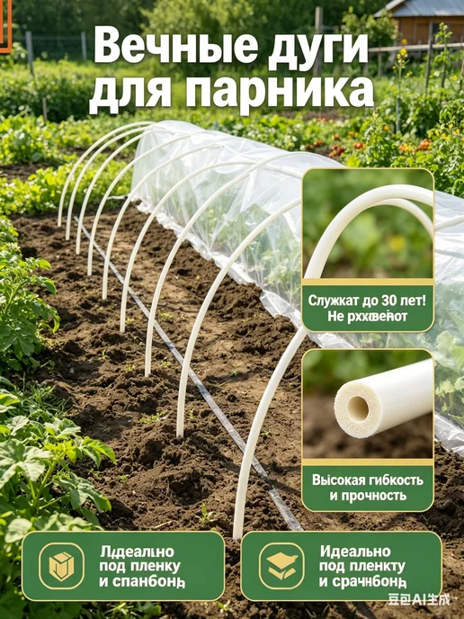 Парник, теплица арочная Дуги для парника Каркас для, вариант