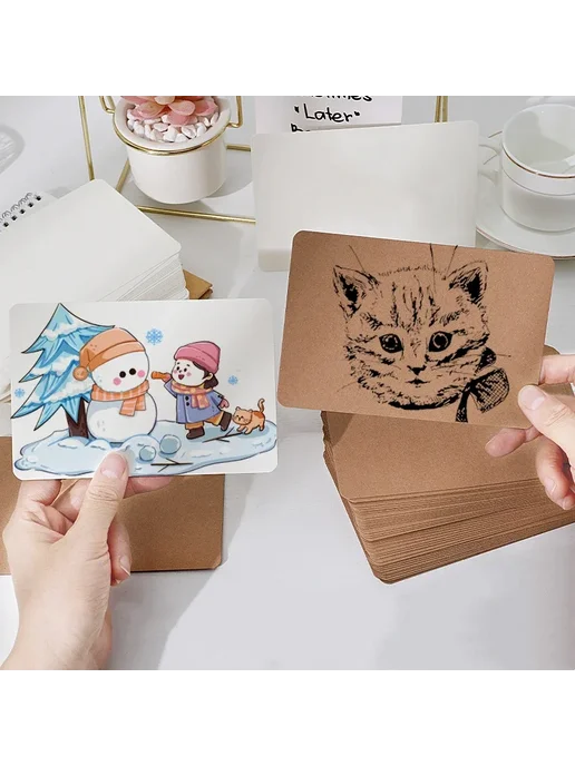 Нет бренда Картонные заготовки для творчества Kraft Paper Черный, 30pcs, 100 шт, фото 7