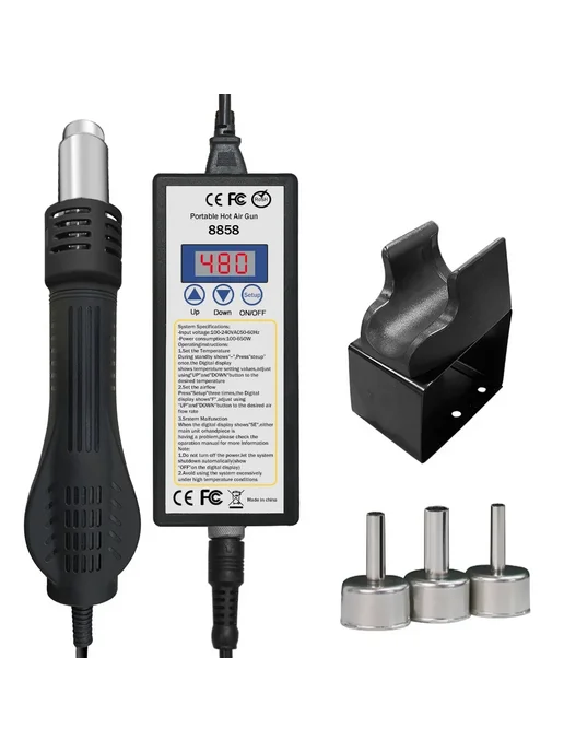 Термофен Lefavor 8858 для пайки 220В 110V US PLUG, 8858 A1, вариант