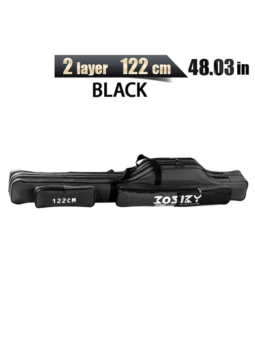 JOSBY Складная сумка для удочек Черный, 122CM 2 Layer Black, черный